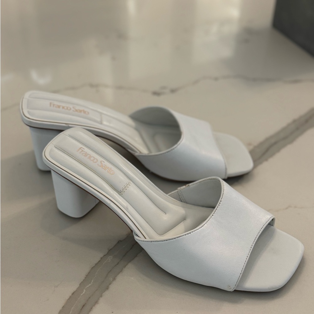 Franco Sarto Cream Women's Mules